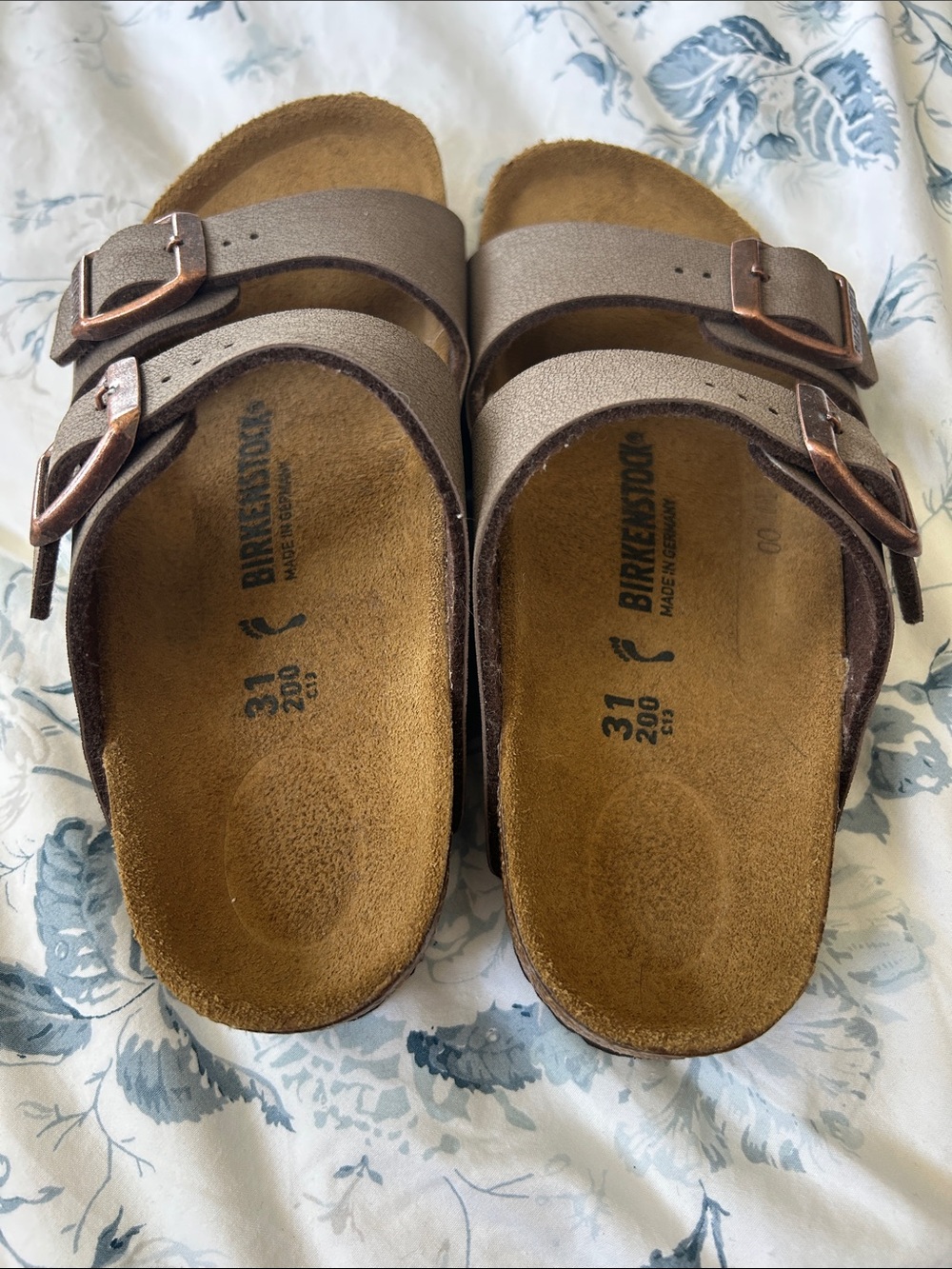 Birkenstock Arizona Metallic Brown Double Strap Sandals